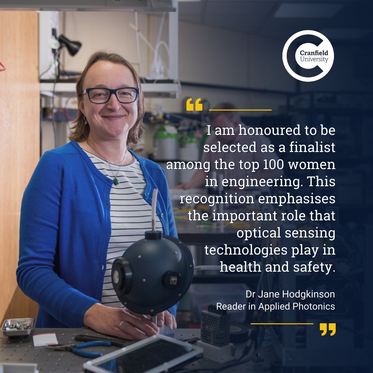 We're delighted to see Dr Jane Hodgkinson has been highly commended as a finalist, finishing in the top 100 of the prestigious 2023 Top 50 Women in Engineering #WE50 awards. 👏

Read more: 
bit.ly/3Nq8Y7m

#INWED