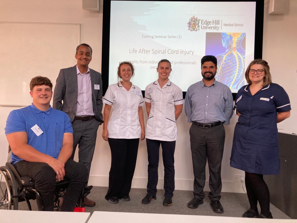 Team presenation Life after spinal cord injury at Edge Hill University <a href="/NCAlliance_NHS/">Northern Care Alliance NHS Foundation Trust (NCA)</a> <a href="/edgehill/">Edge Hill University</a> <a href="/spinalinjuries/">Spinal Injuries Association</a> #education #sci