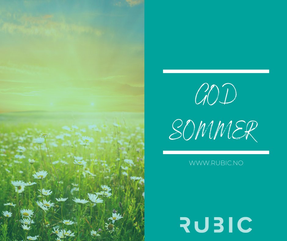 Rubic_AS's tweet photo. Vi i Rubic ønsker alle sammen en riktig god sommer og vi gleder oss til en innholdsrik høst! Kundesenteret holder åpent som vanlig gjennom sommeren. https://t.co/quh8qIq8qv