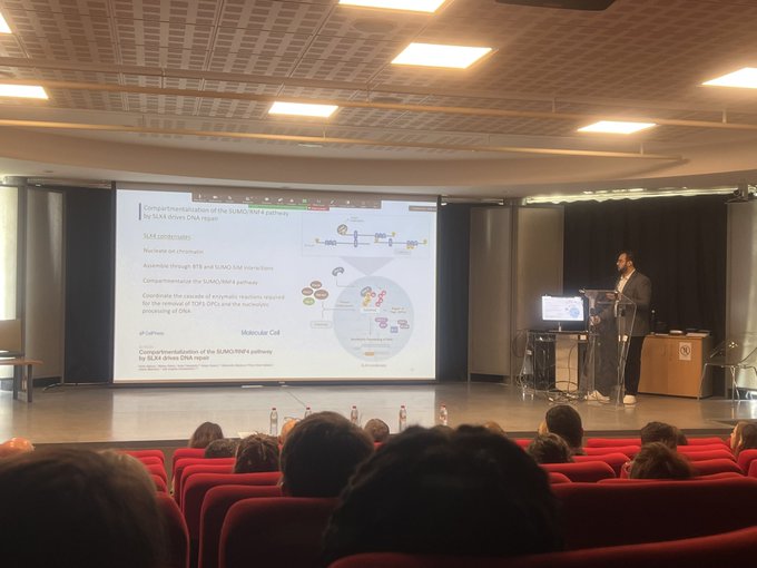 ConstantinouL's tweet image. Congratulations on your excellent thesis defense Emile! @EmileElGhoul, we are all proud of you. And many thanks to Anne-Marie Martinez, Gaelle Legube @LabLegube, Simon Alberti @Simon Alberti1, Matthias Altmeyer @altmeyerlab and all the friends for making this event unforgettable.