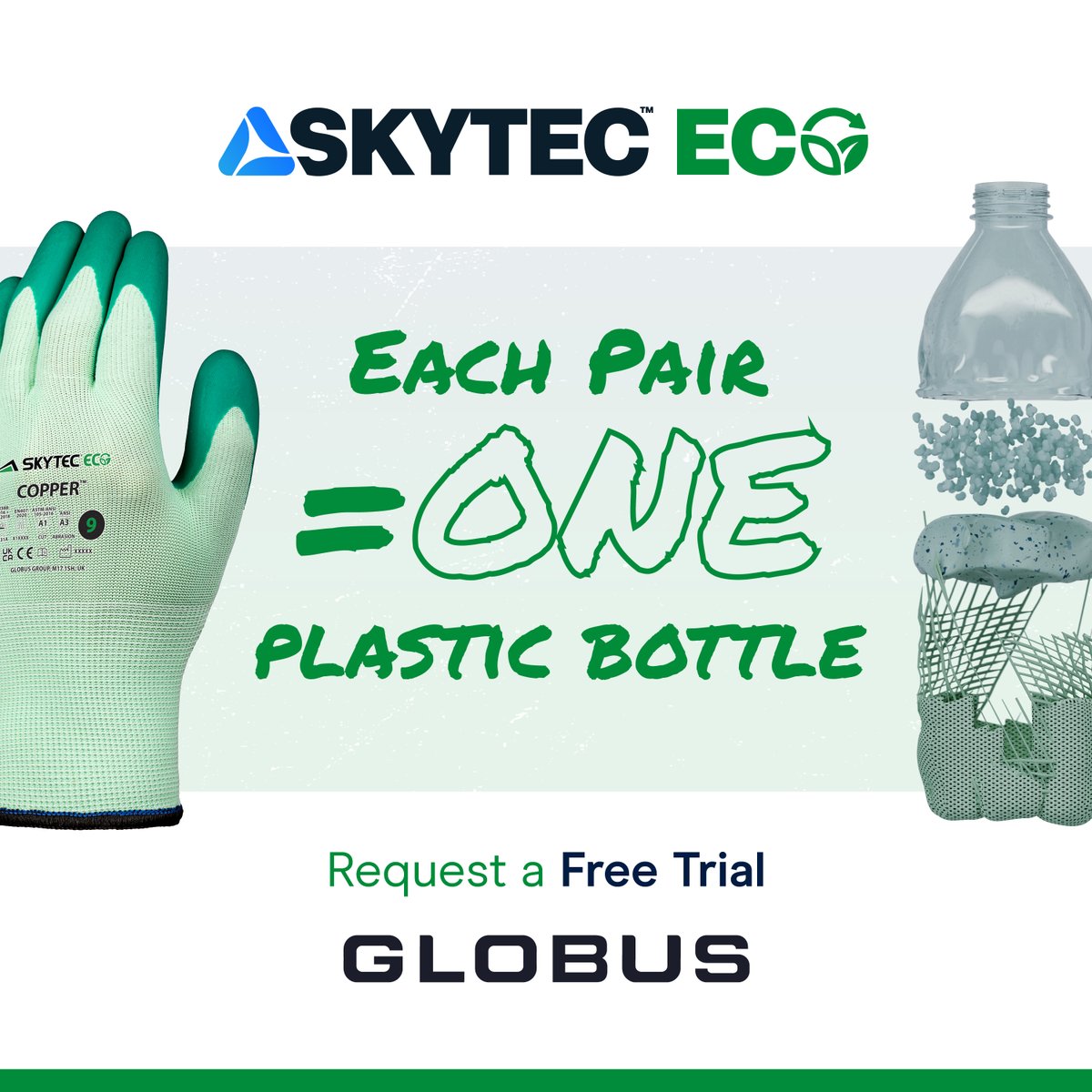 Skytec Eco is not only a sustainable choice for businesses but also a responsible one. By choosing these eco-friendly safety gloves, businesses are taking a step towards reducing plastic waste in our oceans and landfills. 

Learn more here: globusgroup.com/skytec-eco-glo…
