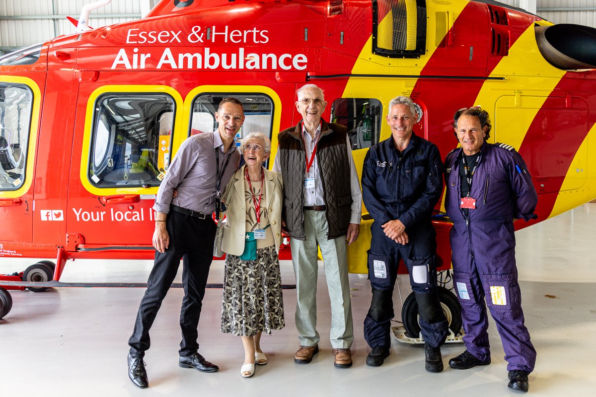 This week we got the opportunity to meet Ken Bailey who was one of our earliest air ambulance callouts in 1999!  Ken and his wife Pam toured our North Weald airbase and shared their unique and heart-warming story. Thank you, you will always be part of our #EHAAT family ❤️