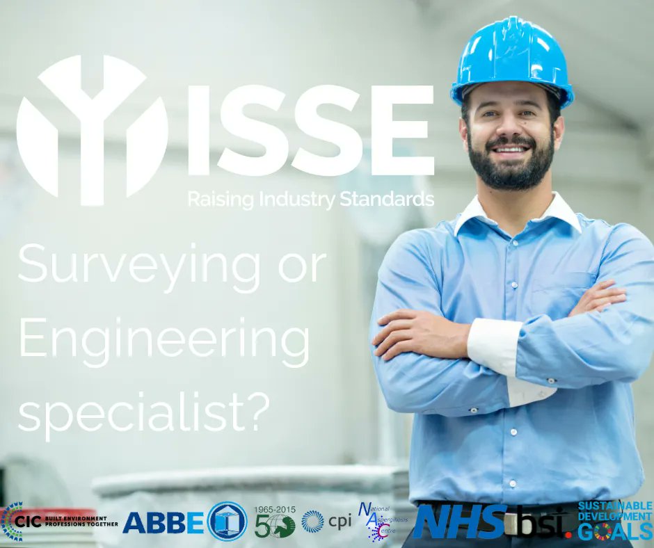 Are you a #surveying or #engineering specialist? Join #ISSE today and be part of a prestigious organisation elevating the Built and #ManagementEnvironment profession!

At ISSE, we drive #excellence and set new standards: buff.ly/3YVFYrO

#JoinToday