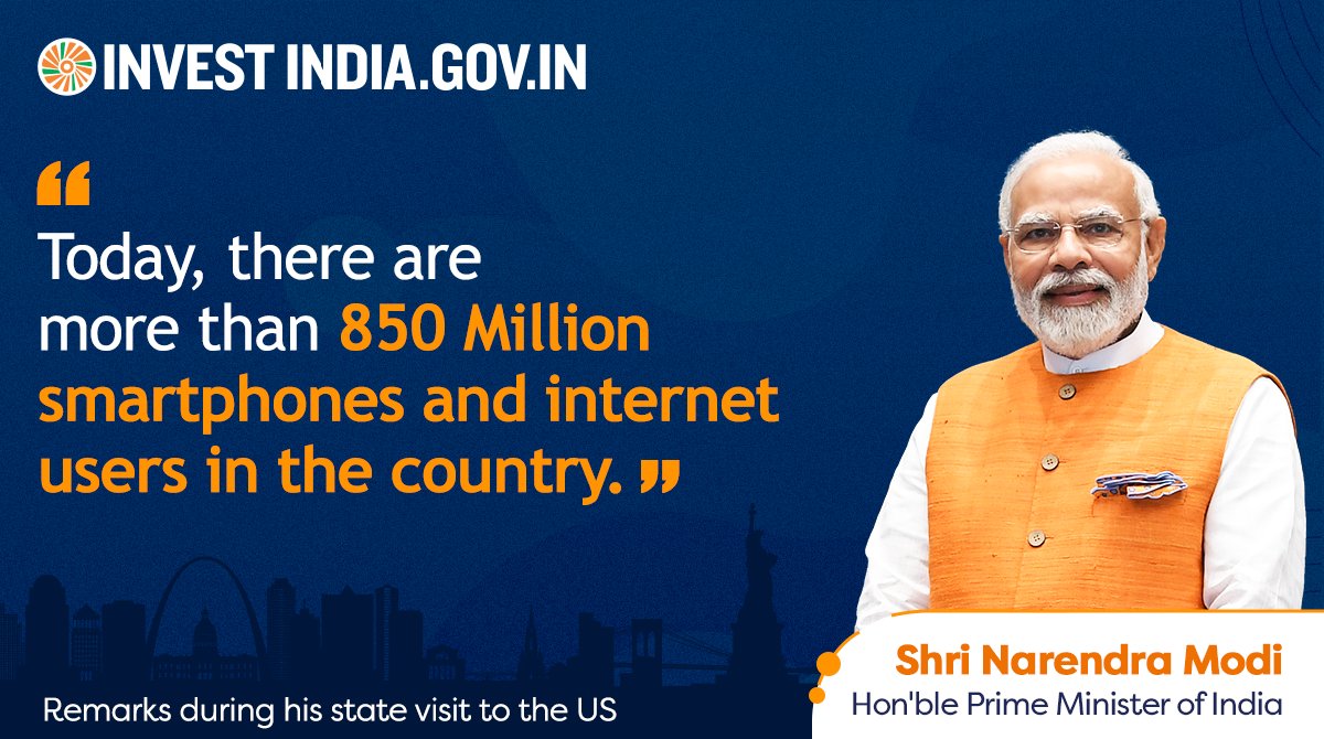 Hon'ble PM <a href="/narendramodi/">Narendra Modi</a> spoke about India's digital revolution and how connectivity is powering our progress and fostering innovation at the Joint Session of the US Congress. 📲🚀

#InvestIndia #NewIndia #IndiaAndUS #IndiaUSRelations #ITBPM