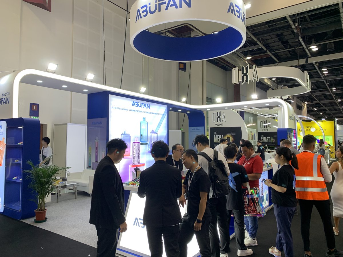 Day 3 of World Vape Show Dubai.We are very delighted to invite you all  to visit our booth.There's a little surprise waiting for you, don't miss it. Come and find us!#Abufan #vape #vapeon #vapefam #vapelife #vapeshop #vapelyfe #vapefamily #vapetricks  #worldvapeshow #ODM #oem