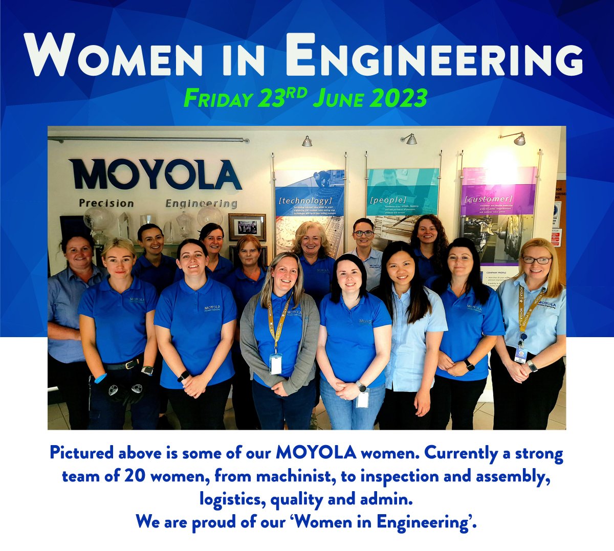 𝑯𝒂𝒑𝒑𝒚 𝑰𝒏𝒕𝒆𝒓𝒏𝒂𝒕𝒊𝒐𝒏𝒂𝒍 𝑾𝒐𝒎𝒆𝒏 𝒊𝒏 𝑬𝒏𝒈𝒊𝒏𝒆𝒆𝒓𝒊𝒏𝒈 𝑫𝒂𝒚💪

MOYOLA are delighted to have a great team of women working across the company.👏✈️

#INWED23 #moyola #midulster