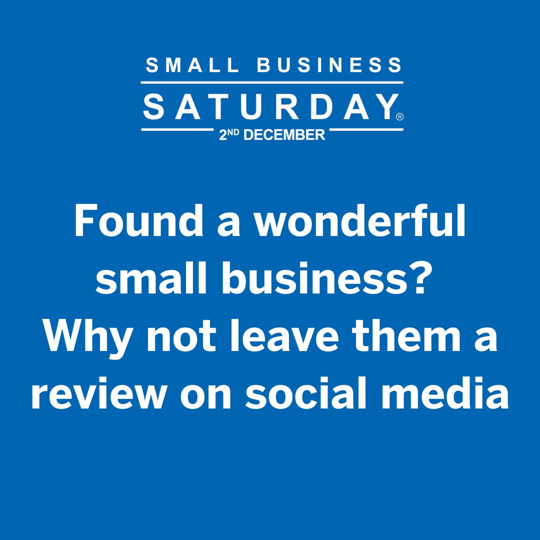 Supporting small businesses doesn't need to cost a penny: follow your favourites on social media and leave a fantastic review!