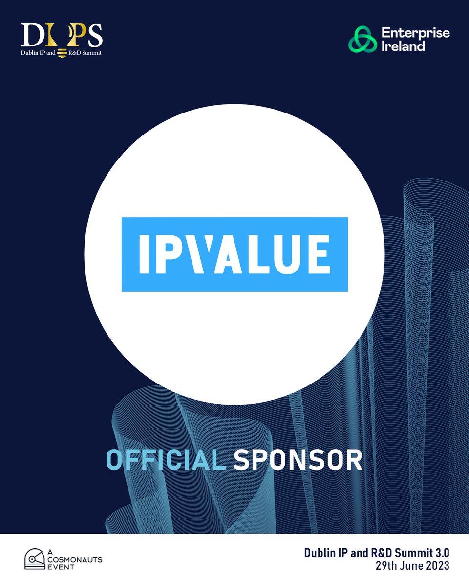 The legends at IPValue are sponsoring the Dublin IP and R&D Summit! They are committed to obtaining fair value for our partners’ IP and have delivered ~$1.5 billion to patent owners. 🔥 Don't miss out on exclusive insight from the team: dublinipsummit.com