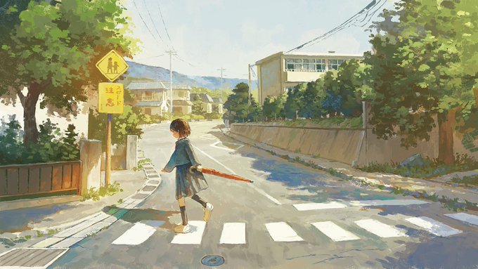 「何かを持っている 道路」のTwitter画像/イラスト(新着)