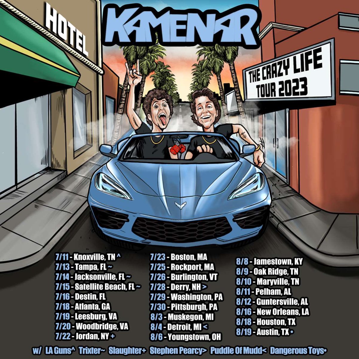 KAMENAR: THE CRAZY LIFE TOUR -
LIVE AT KEGS CANALSIDE IN JORDAN, NY WITH SLAUGHTER, JULY 22ND 2023

#Kamenar