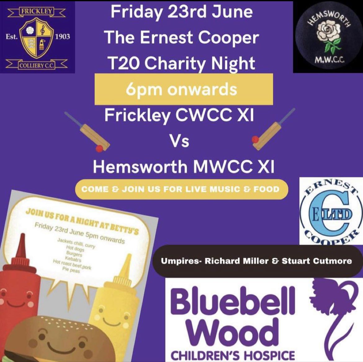 Tonight!! <a href="/HemsworthMW/">Hemsworth Miners Welfare CC</a> 🍻🏏🎶