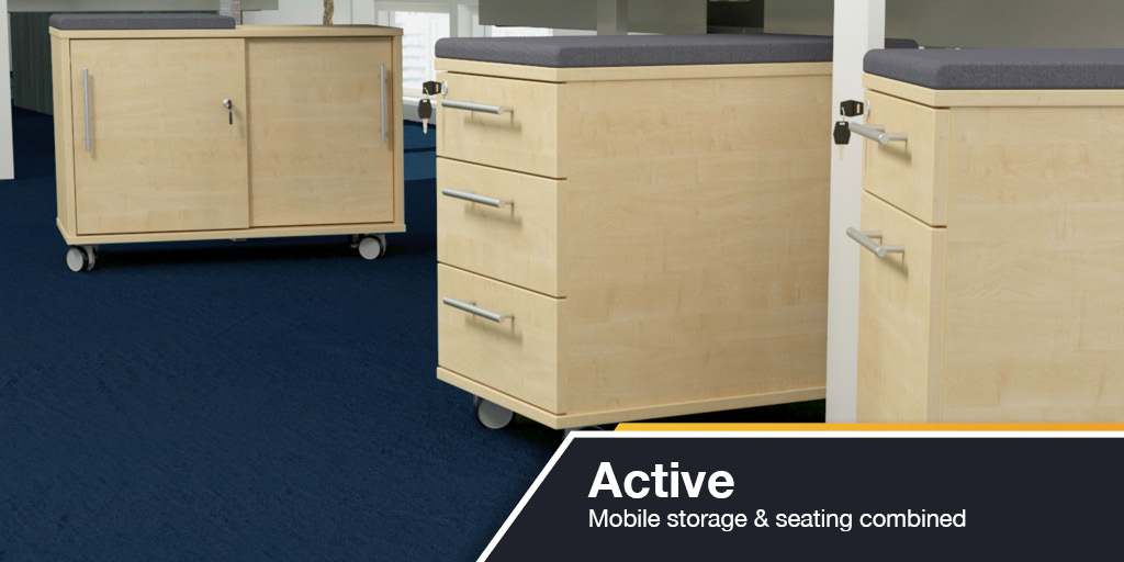 Freedom in the Office! Active is a mobile solution for storage and seating combined offering the freedom to move your storage where you need it and have a spare seat too. Find out more at leeandplumpton.co.uk/active/
#officefurniture  #officedesign #waysofworking #ukmanufacturer