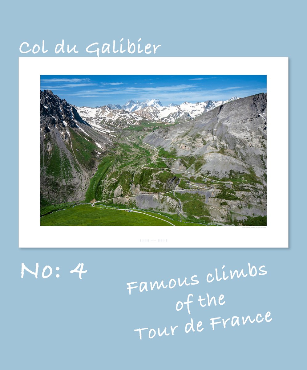 Famous climbs of the Tour de France - No 4 - Col du Galibier
Available from davidtphotography.com

#interiordesigndecor #galibier #coldugalibier #cyclinglandscapes #homedecor #uniquegiftsforcyclists #giftsforcyclists
#cyclingart
#cyclingprints
#cyclingart 
#cyclingphotography