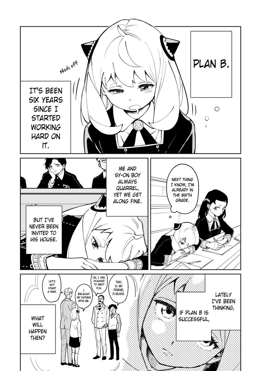 英訳版 (EN Ver.)
"Story about Anya not being able to stick to Plan B for some reason." ①
今回も嵐黒が死(@Kurogashi15 )さんに英訳していただきました
いつもありがとうございます🙏✨
☟続きはツリーに引用で貼っておきます