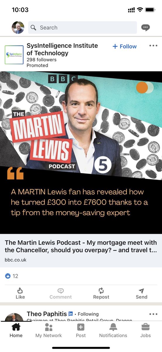 ch3ggs's tweet photo. Morning @MartinSLewis - Happy Friday!
I know your photo has been abused for years but in the last 24 hours I’ve been seeing sponsored ads appearing on @LinkedIn and making the link look like it’s ‘trusted’ via the #bbc.
I’ve reported as fake &amp; misrepresentation.
#fake https://t.co/OirbslYKqF