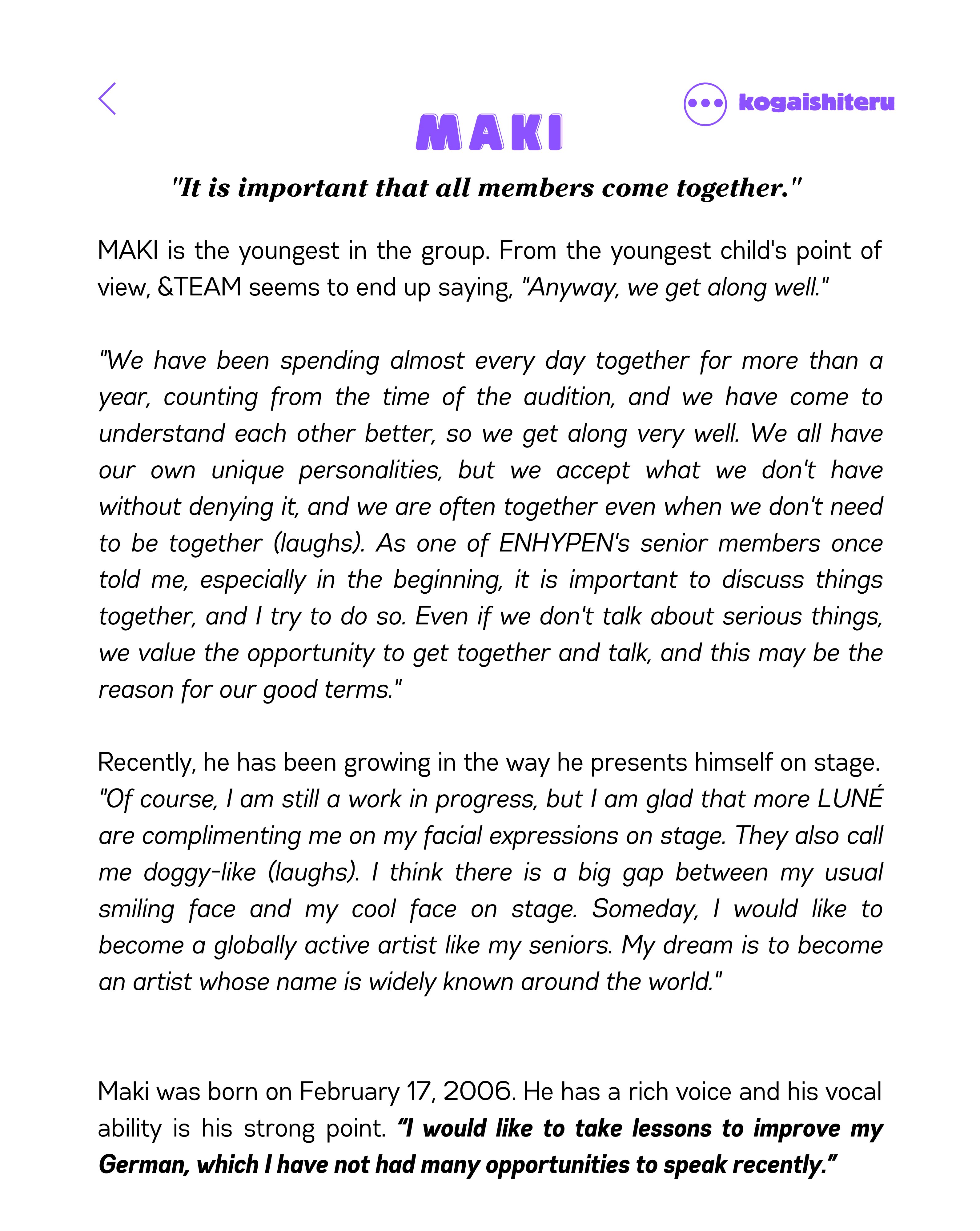 leyn on Twitter "&TEAM for ANAN Magazine (english trans) a thread; 