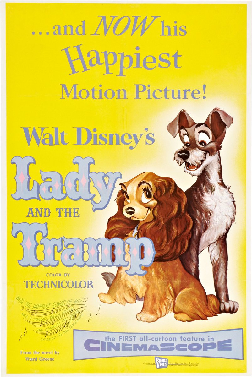 FilmNewsNos's tweet photo. 🎬MOVIE HISTORY: 68 years ago today, June 22, 1955, the movie 'Lady and the Tramp' opened in theaters!
#BarbaraLuddy #LarryRoberts #BillThompson #BillBaucom #VernaFelton #GeorgeGivot #LeeMiller #PeggyLee #StanFreberg #AlanReed #ThurlRavenscroft #DallasMcKennon @Disney https://t.co/6ycd7XB2yK