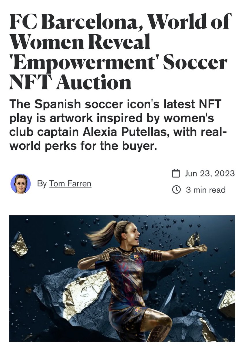 Our goal is to immortalize the perseverance, ambition and strength of women like <a href="/alexiaputellas/">Alexia Putellas</a> on the blockchain, creating a lasting legacy