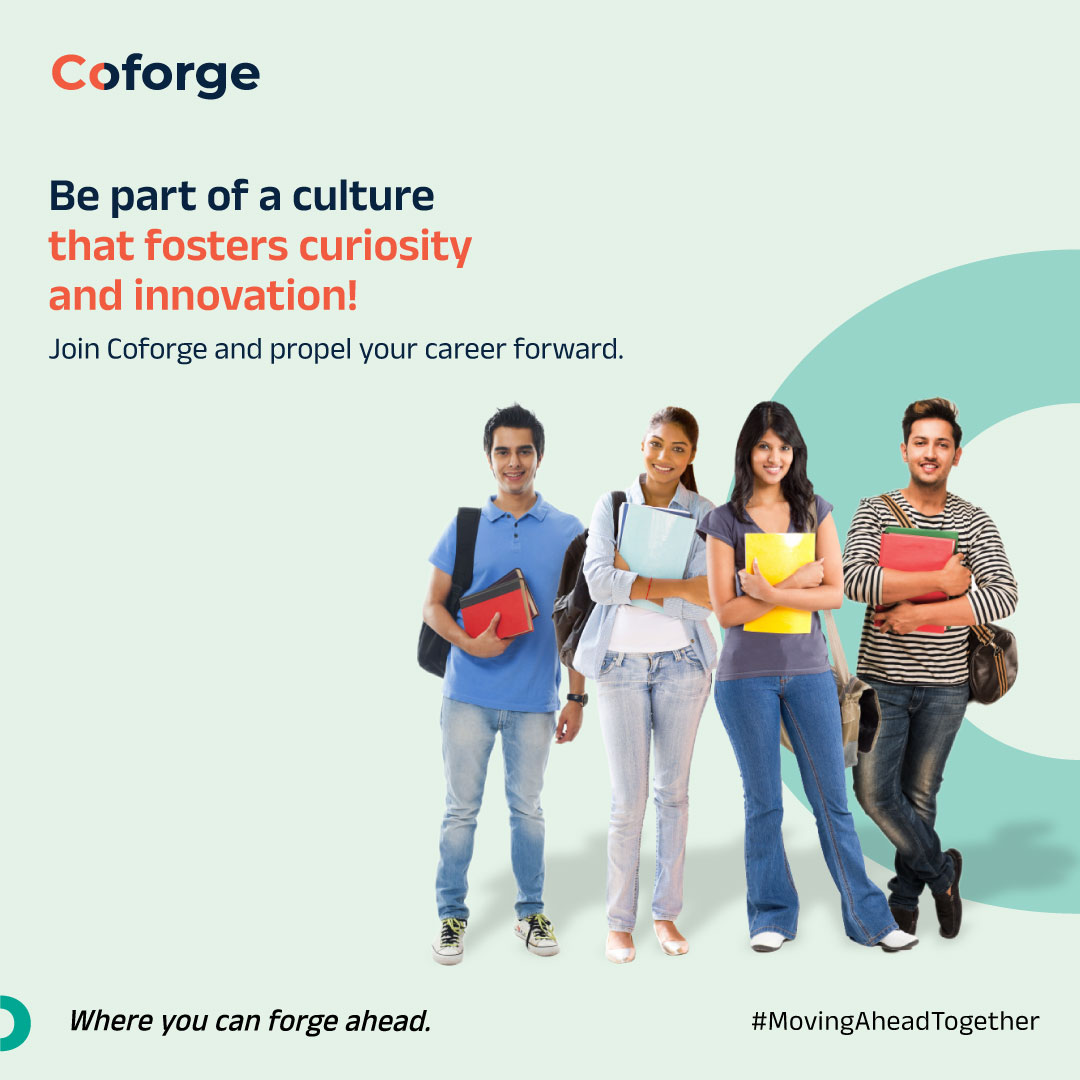 Coforge_Tech's tweet photo. Seeking game-changers who are driven by the relentless pursuit of success. Get ready to push boundaries &amp; transform the industry with your unique ideas. Visit https://t.co/U1Gtkm3r67 and Apply Now!

#EngageWithTheEmerging #JobOpportunities #ITJobs #ITHiring #Coforge https://t.co/ps9jZQdSZY