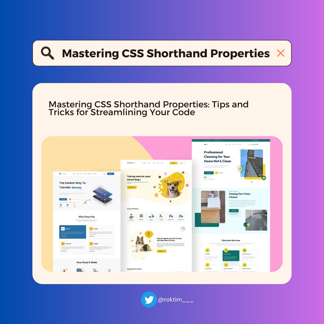 Mastering CSS Shorthand Properties: Tips and Tricks for Streamlining Your Code 👇🏻