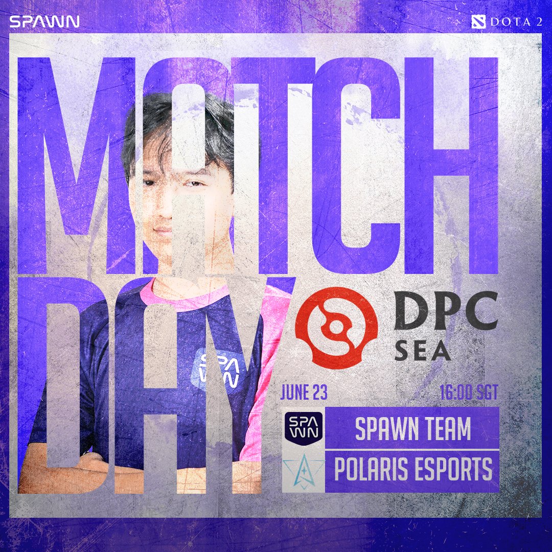 spawnteamdota's tweet photo. Last 2 series in the DPC!
๐ฎ vs Polaris
๐ DPC SEA 2023 Tour 3: Division II
๐
June 23th, 2023
โฐ๏ธ 16:00 SGT
๐บ https://t.co/3MnCqYtM46
Let's rally behind us and show them our unwavering support!
#SPAWNTeam #PolarisEsports #DPCSeason3 #Dota2 https://t.co/r4j6jHTgl8