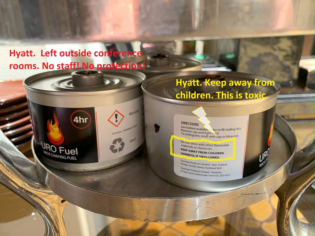 waves_miami's tweet photo. Shame on @Hyatt who say SAFETY FIRST! #toxic #burners left for kids to play with! No staff. People @Marriott have died. #burn &amp; #poison risk. STOP &amp; THINK. Follow #SDS @OSHA_DOL @OSHAReporter @hyattregency @MarriottIntl @Accor @IHGhotels https://t.co/sJgkOX5CyW