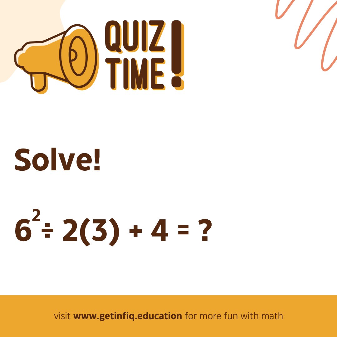 Solve the equation!
Give it a try!     
Comment your answers with an explanation.    
Share this with your friends to share the love for solving math problems!    

#learn #math #puzzles #iteachmath #elemmathchat
