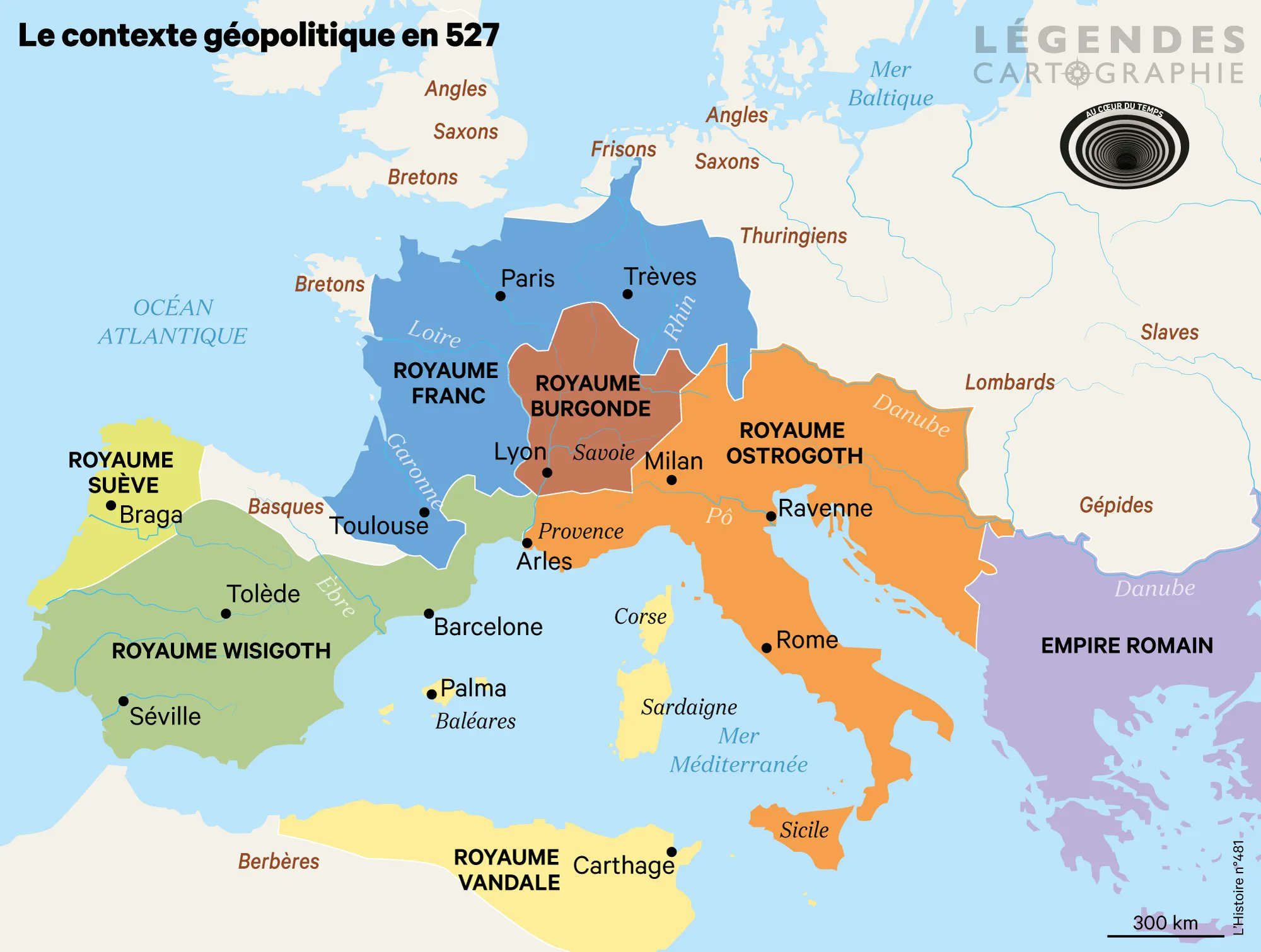 LegendesCartographie on Twitter "57 Le VI siècle, le contexte géopolitique au début du siècle