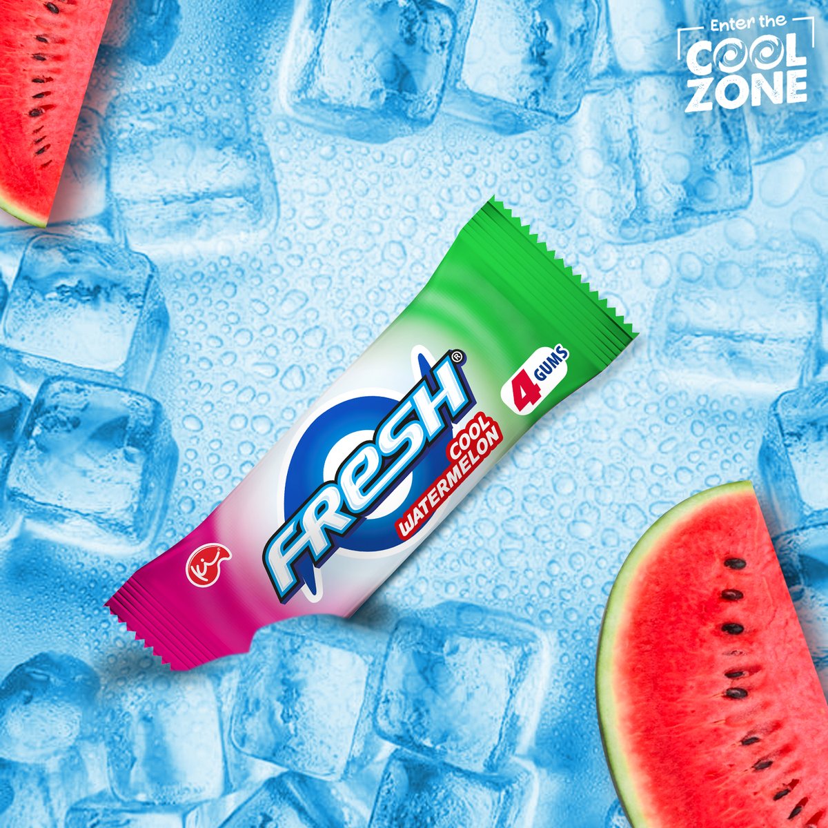Chewing Fresh Watermelon is like taking your tastebuds to Diani. Let’s go on holiday! #EnterTheCoolZone #FreshChewingGum