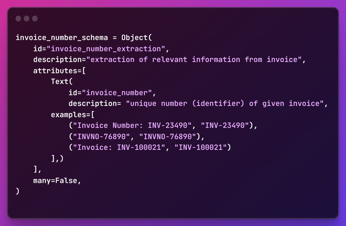 bhushanpant's tweet photo. Very simple to define each field by providing a couple of examples (making it a few shot learning problem), rest @OpenAI can take care!

See examples for Invoice number and Invoice date

2/3 https://t.co/G0XtCp4QnR
