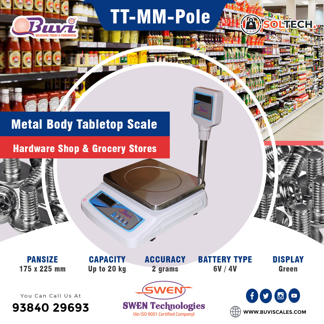 WE ARE WEIGHING SCALE MANUFACTURER
WhatsApp +91 9384029693
100% good quality
1 year warranty
Own mfg Buvi Scales
Best Quantity get the best rate
#weighing #weighingscale #scale #scales #loadcell #weighingmachine #goodquality #weighingscales #weight #industrialscale