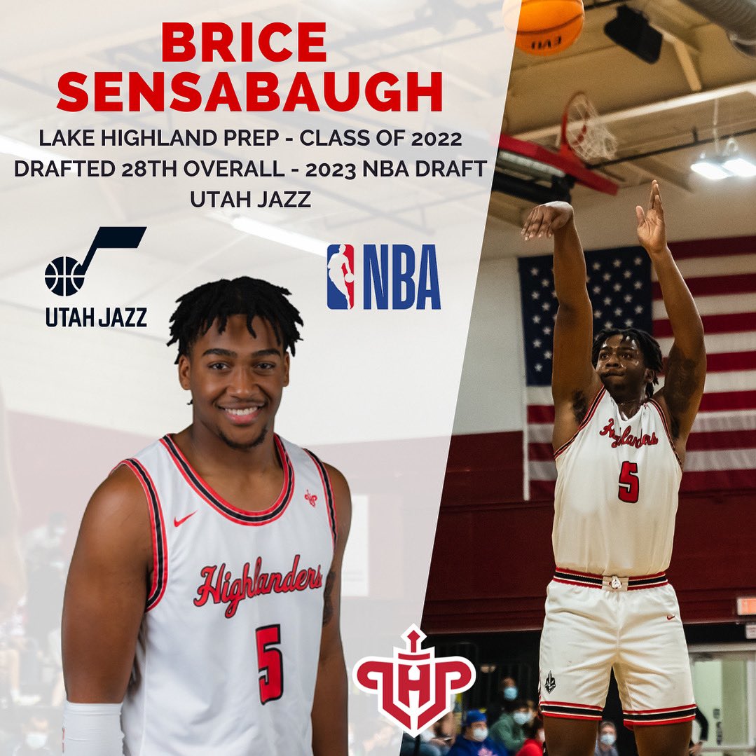 With the 28th pick in the 2023 @NBA Draft, the @utahjazz selected @lhpsbasketball alum Brice Sensabaugh (Class of 2022). What an amazing opportunity for an amazing young man!!! We are so incredibly happy for you @bricepsensa!!! Congratulations!! ⚔️🏀🎵🏀