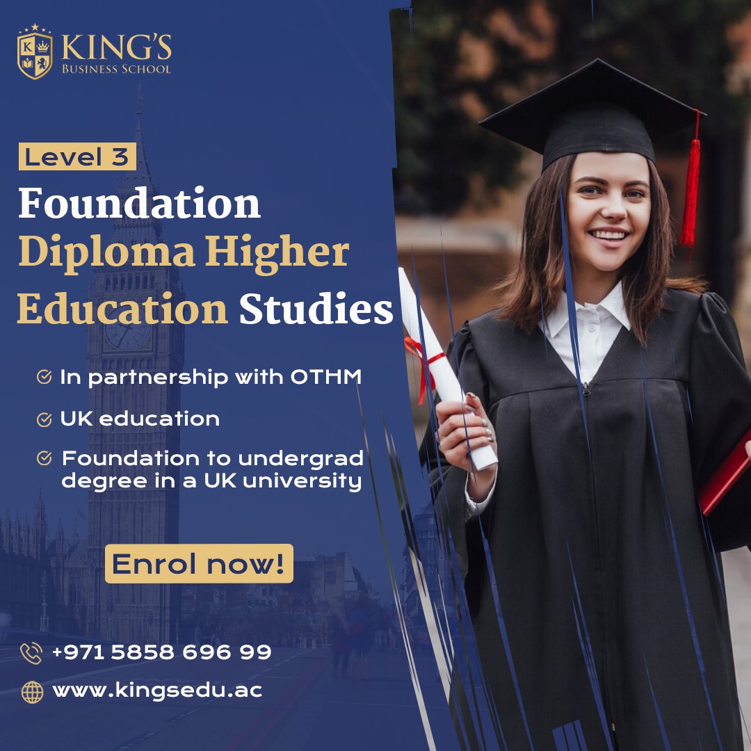 Learn the fundamentals & kick off your journey to higher education with our UK level 3 diploma

Enquire now! kingsedu.ac/othm-level-3-f…

#highereducation #level3 #ukeducation #othm #othmlevel3 #diplomacourses #KBS #kingseduuae #kingsbusinessschool