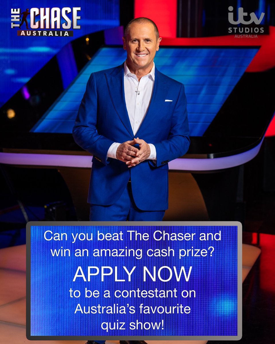 Australia's favourite quiz show is looking for contestants to join <a href="/larryemdur/">Larry Emdur</a> and take on the Chasers to win amazing cash prizes! Apply now for our new season filmed in Sydney: go.mycastingnet.com/Apply/Show/The…
