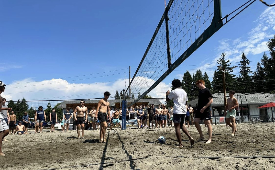 Great time today ending spring practice with a beach volleyball tournament!  Love watching our athletes compete!!!
