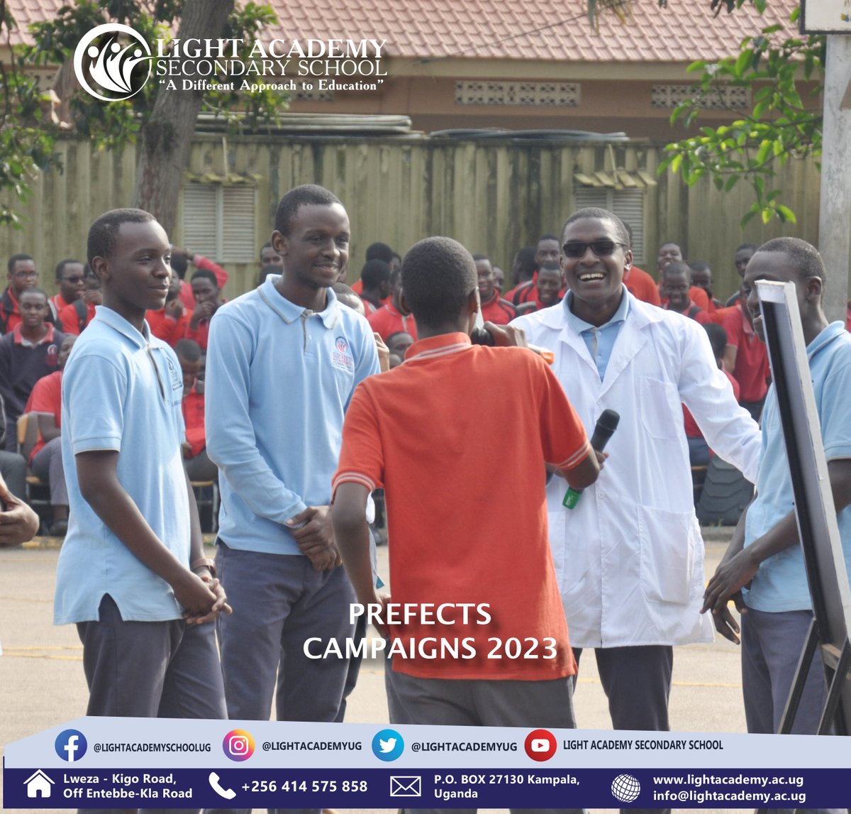 LIGHTACADEMYUG's tweet photo. 2023 prefects campaigns were held successfully and voting will take place today (23 - 06 - 2023).
#lightacademy s.s
#adifferent #approachto #education https://t.co/MGiHzTyzSx