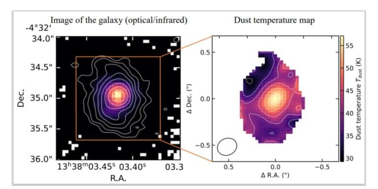 A team of astronomers from <a href="/ANUmedia/">ANU Media</a> led by ASTRO 3D has drawn a temperature map of the dust drifting within one of the oldest spiral galaxies of the Universe, which provides new insights into how fast the galaxy is growing. Read more: astro3d.org.au/heat-spots-rev…
#astronomy