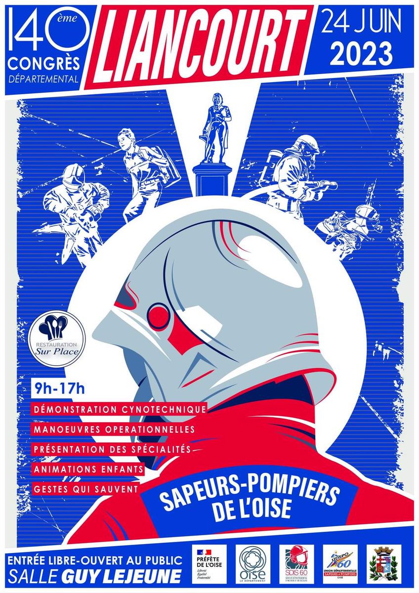 jgou60's tweet image. On vous attend demain pour la journée nationale des sapeurs-pompiers.... Animations, recrutement, activités pour enfants, restauration sur place #onpartage #congres #jnsp