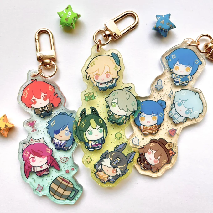 sparkly charms ..!! #genshinimpact (a friend said it looks like ramune soda)