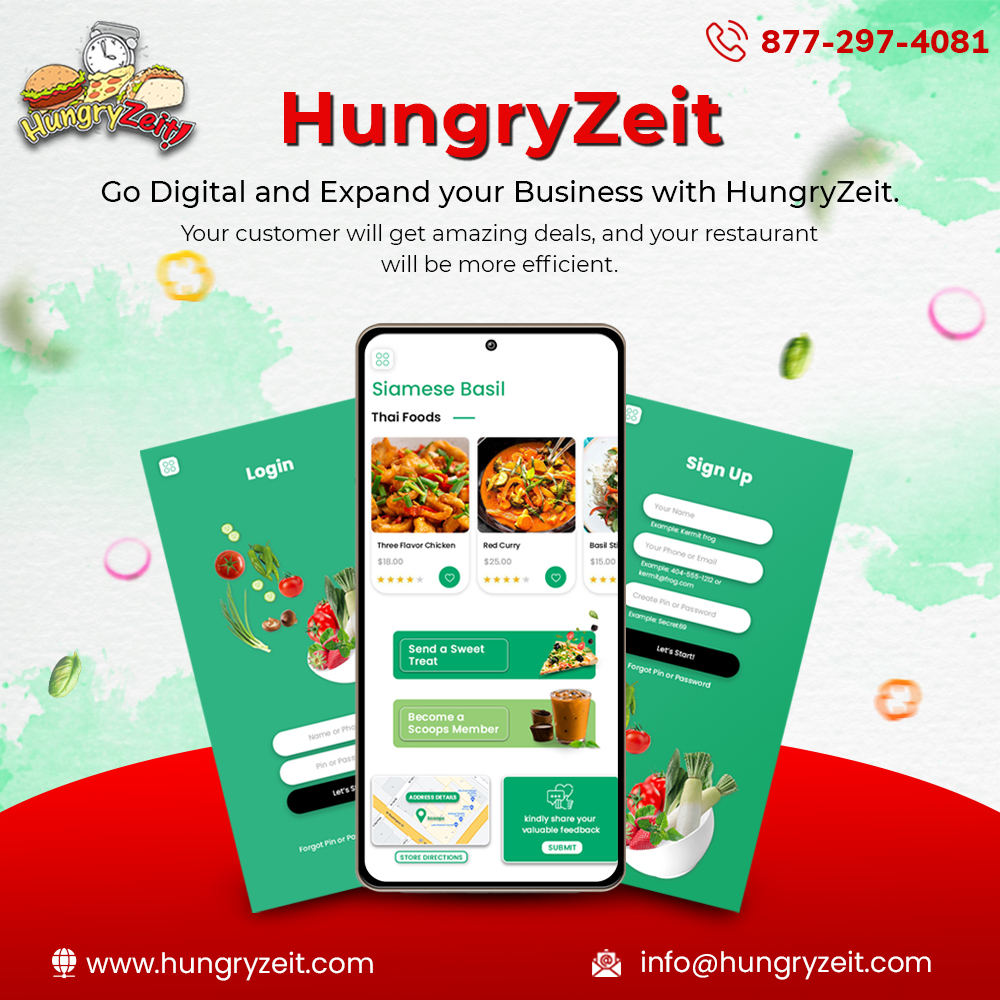 'Bringing the restaurant experience to your fingertips! 📷 Our app developers have worked hard to create the perfect mobile app to make your dining experience easier and more enjoyable.
#MobileAppDevelopment #restaurantfood #foodapplication #onlineordering  #marketing #hungryzeit