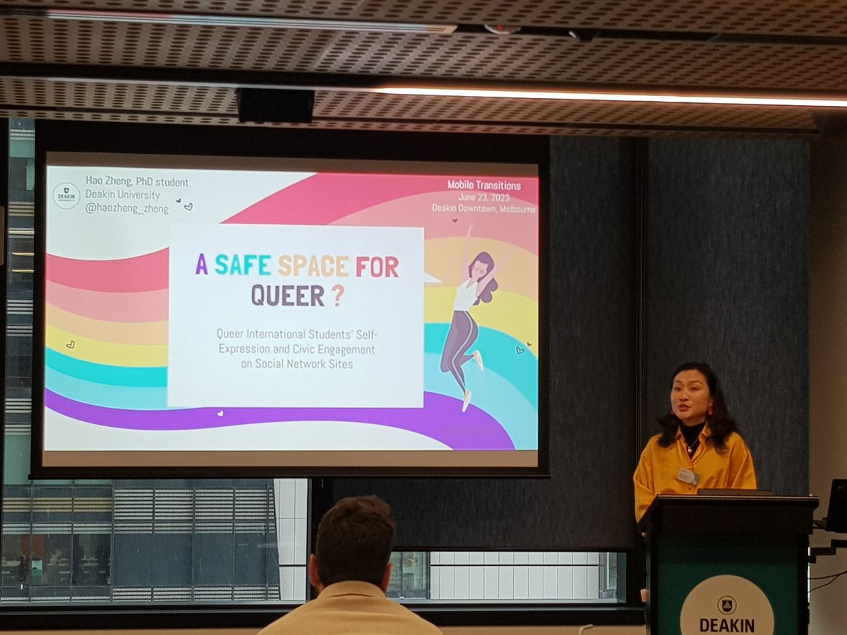 YMAPProject's tweet image. Next in our @YMAPProject session is PhD candidate @haozheng_zheng presenting 'Chinese queer female students' queer and adult identity making in Australia'
