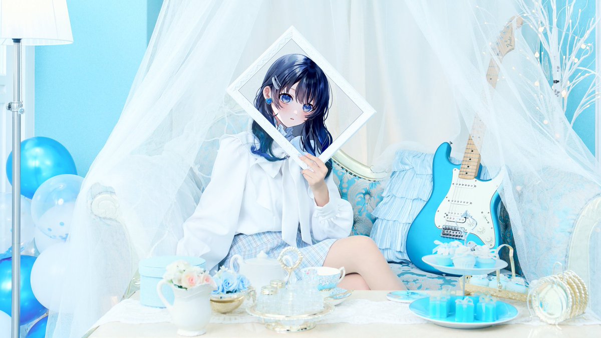 nekoyama_iori_'s tweet photo. パラレルシンガー 七海うららさん（@773urara ）のアーティスト写真とライブフライヤーのイラストを担当いたしました💎 https://t.co/QvfwPYBEgW