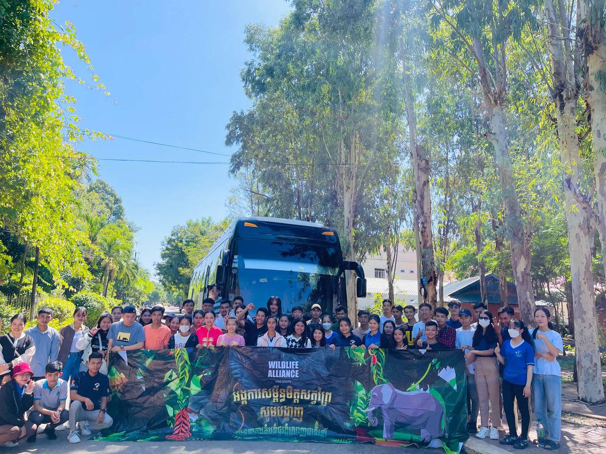 WildlifeRescue's tweet photo. And the journey begins for the 2nd Cardamoms Forever trip with 50 students from RUA. Wildlife Alliance's host and supporter Vichet Reach leading them to Chiphat for the 3 day trip 23-25 June, 2023
#CardamomsForever #ChiPhat #EcoTourismDestination #Education #Fun #StudentsTrip https://t.co/2ODLinEtad