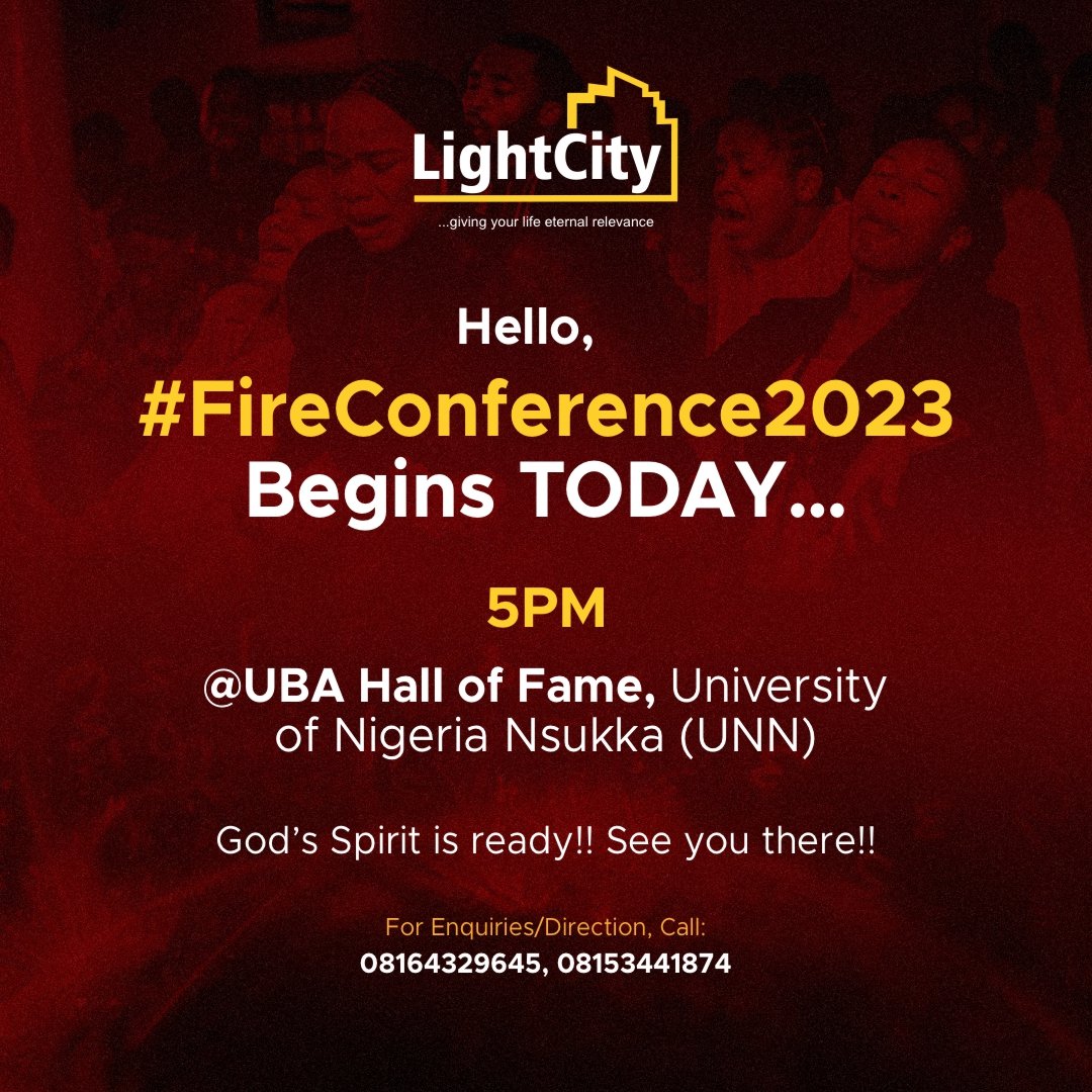the_lightcity's tweet photo. Fire Conference 2023,

Our God is faithful,

He will do us well.

A time of rain is upon us!!

See you there!

#fireconference2023 #glorycloud #refreshing #renewals #newbeginnings #burdens #demonstrationofthespirit #lightcitychurchenugu #nsukka https://t.co/hX0ICCy83Q