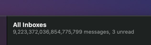 1998design's tweet image. Well, I have 9,000,000,000,000,000,000+ Mail with 3 unread lol 🤣 #macOS14