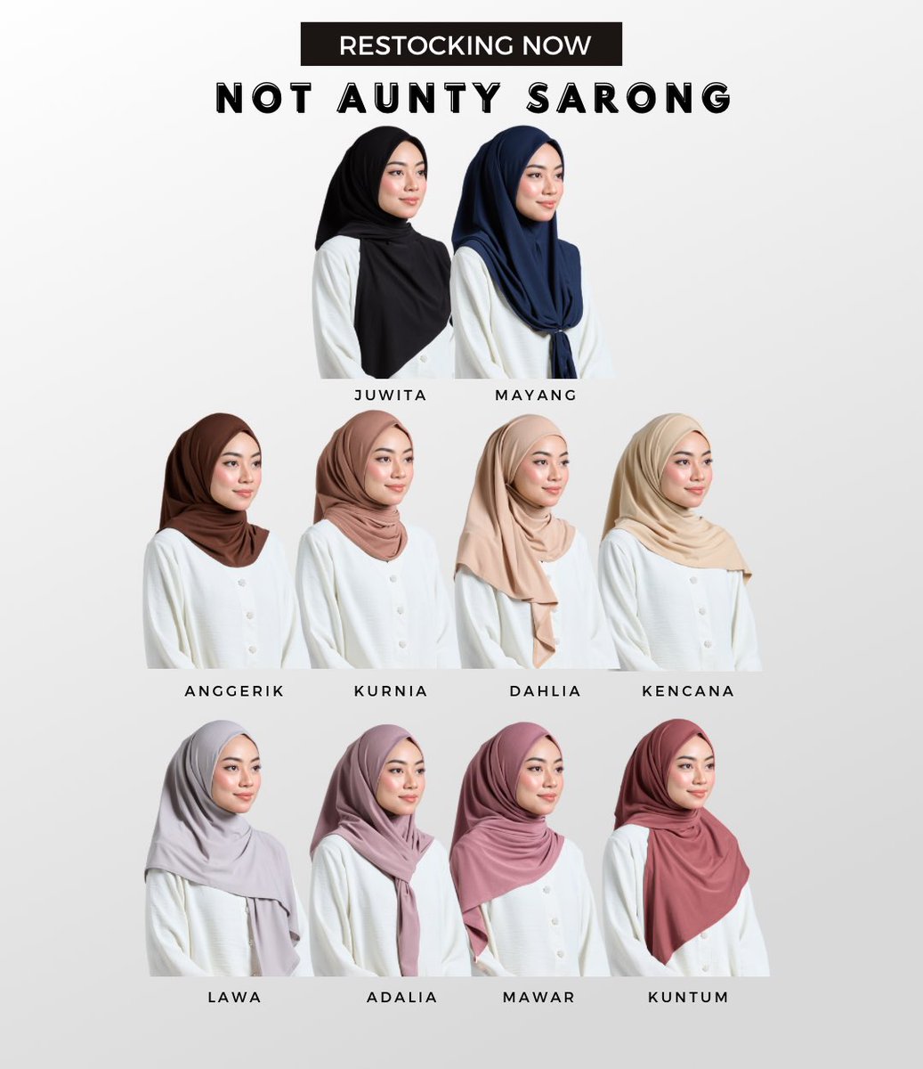 Not Aunty Sarong is now officially restocked ✨

Grab before soldout guysss 🫶🏻