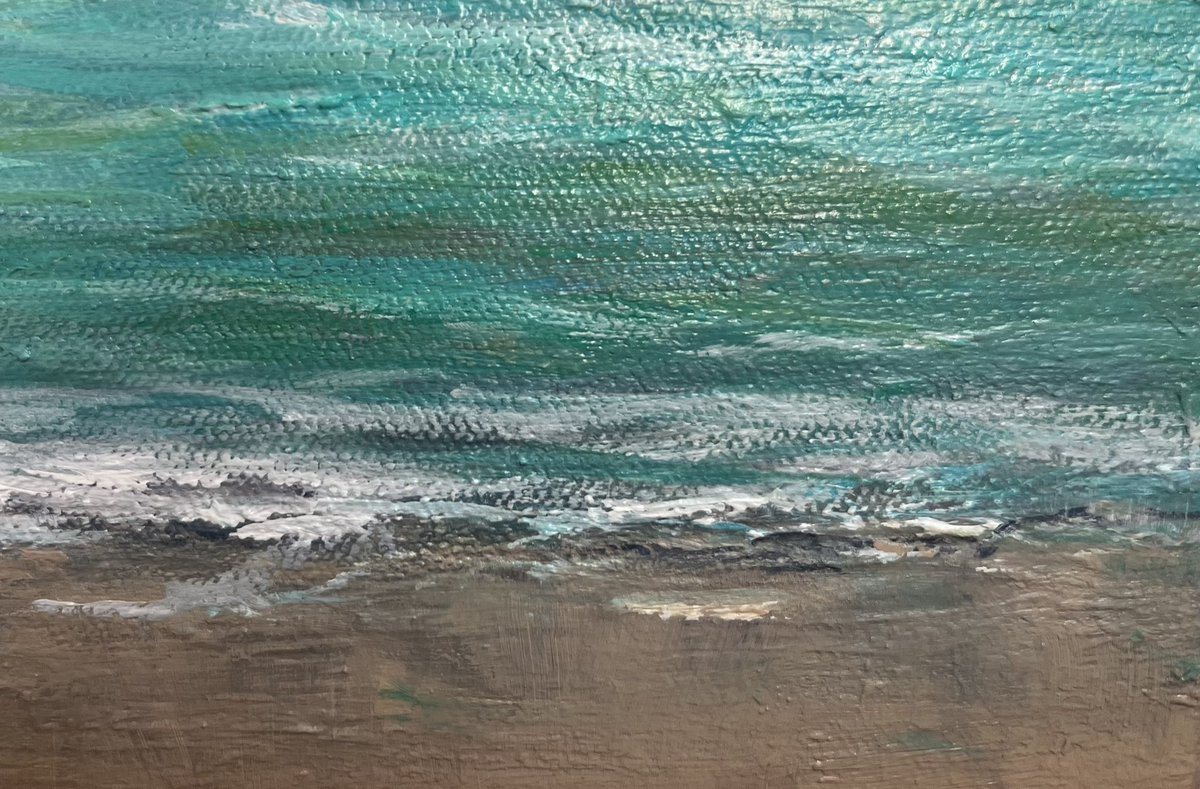 Just finishing up a new seascape. Will be available for $290 USD unframed. Additional charge for shipping. Acrylic 10 x 20 x 5/8 Let me know if you’re interested. 
  
#art. #Painting  #OriginalArt #Seascape  #AcrylicPainting #Artist  #LandscapePainter
