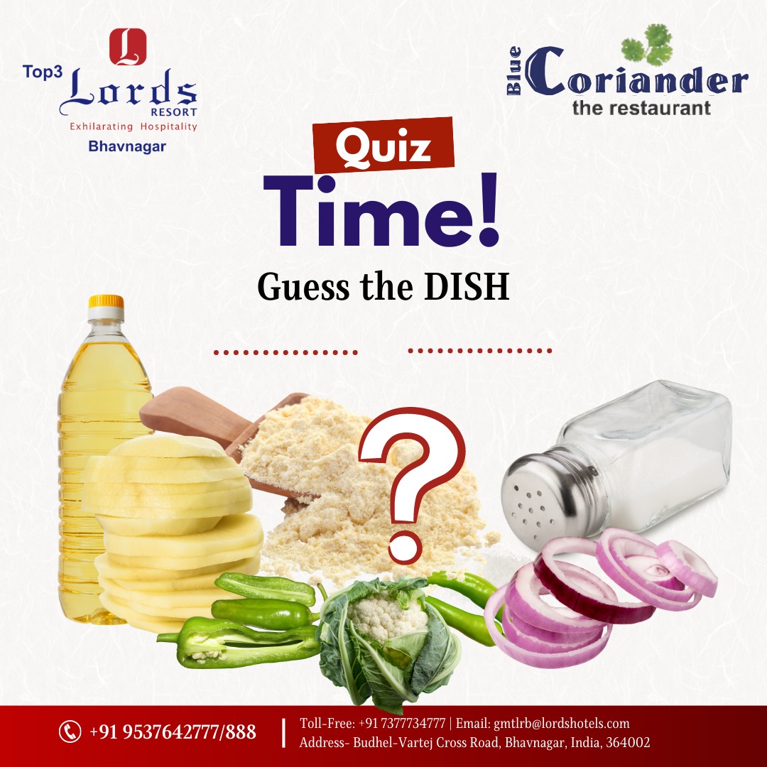 Quiz Time!
Guess the Dish name and share them with friends and family to enter to win a gift card

#LordsHotels #bhavnagar #restaurantsbylords #contest #giveaway #contestalert #win #giveawaycontest #competition #giveaways #contestgiveaway #love #giveawaytime #giveawayalert