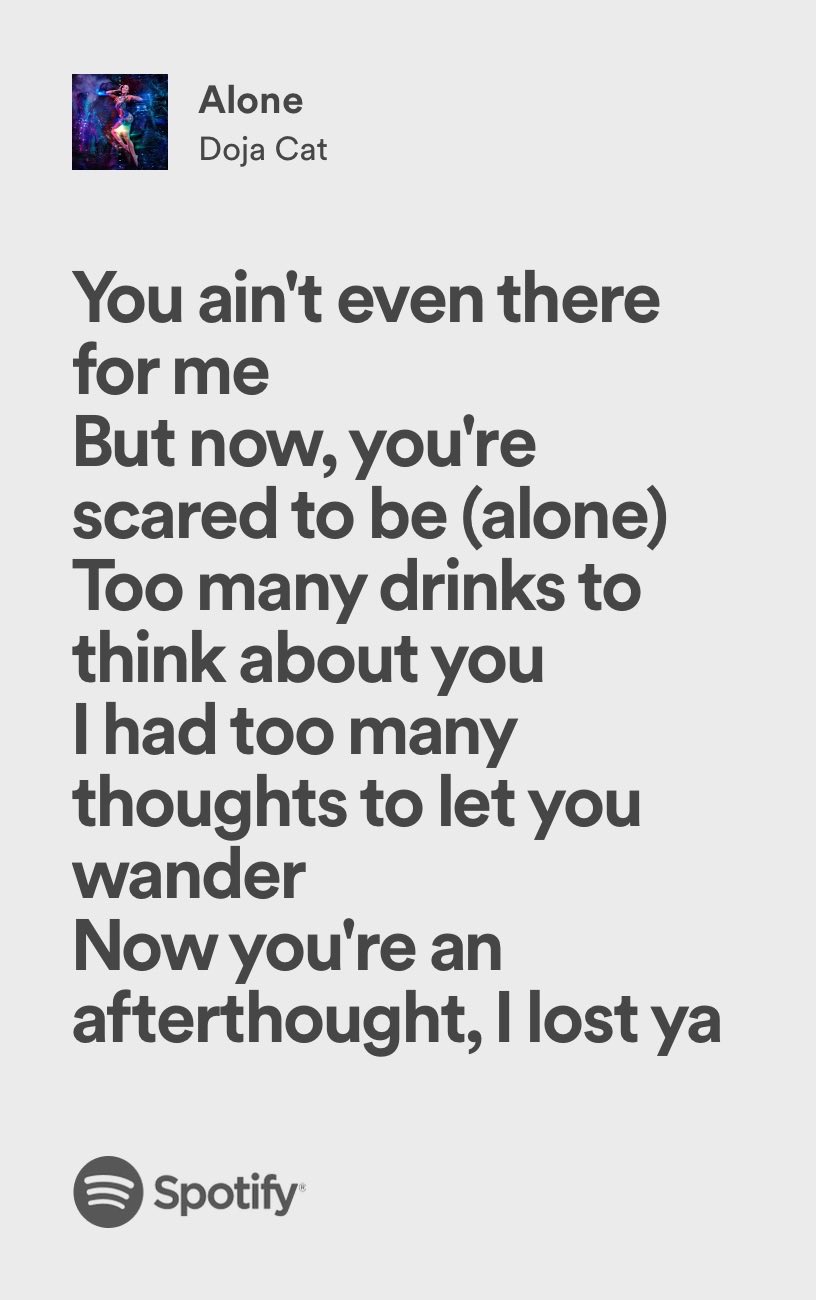 Doja Cat - Alone (Lyrics) 