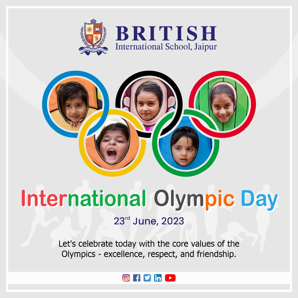 International Olympics Day is observed on June 23 every year to celebrate sports and health. 

#britishinternationalschool #internationalolympicday #Olympics #sports #sportsschool #education #cbseschool #bestschoolinrajasthan #bestschool #bisjapur #bisjapurofficial #explore